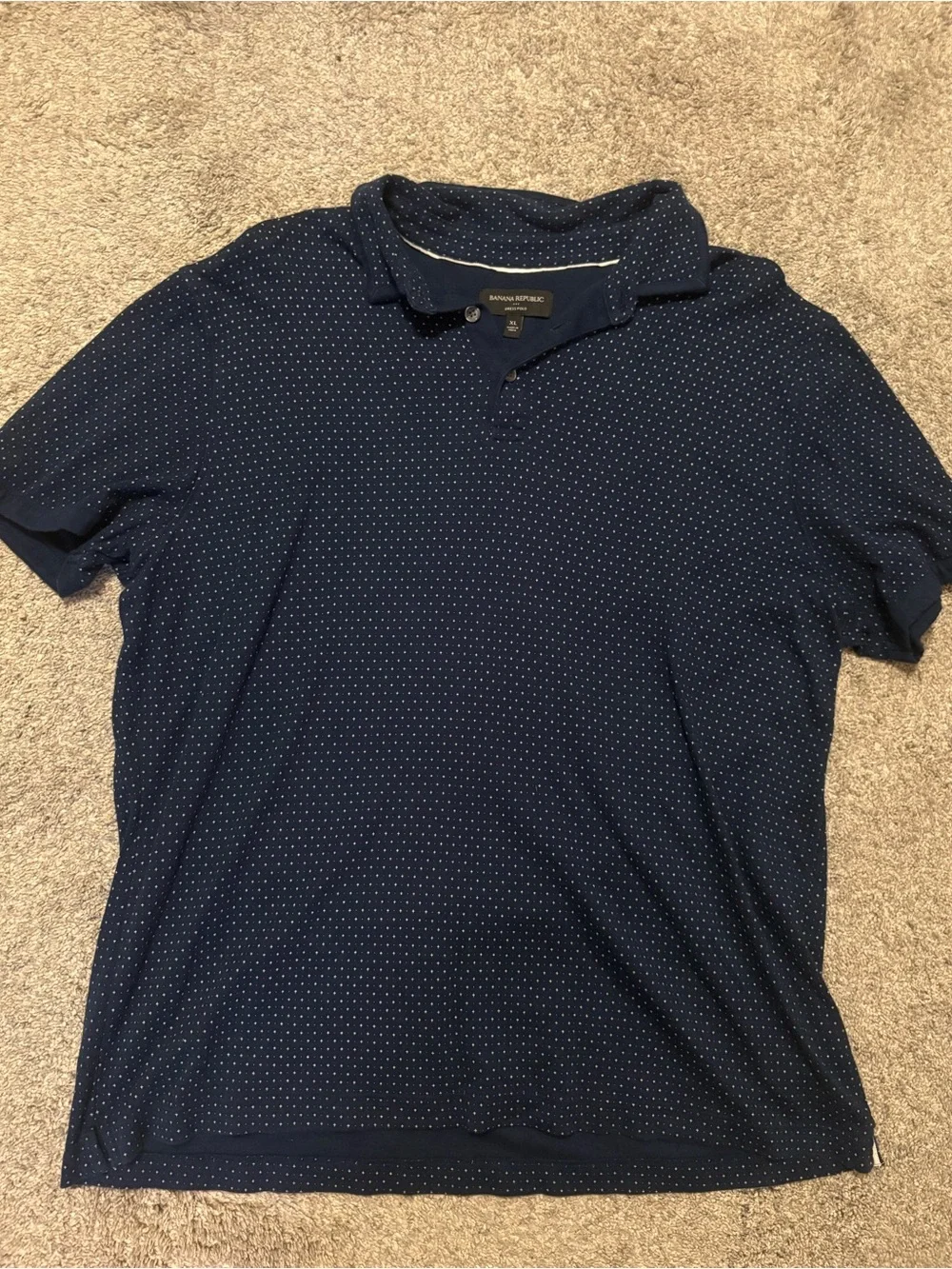 Banana Republic Men’s Navy Patterned Polo